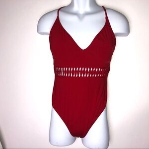 Kenneth Cole New York, 1PC Red Swimsuit Women's Size Medium